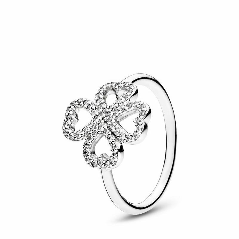 Pandora Petals Of Love Statement Ring - Sterling Silver/Cubic Zirconia - Canada | IG1891XZ